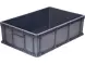 Ящик пластиковый сплошной, 600x400x180 мм, 35 л, серый [706.03.02 м]