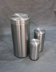 Мусорная урна Ву-Тенг, 310х600 мм, шлифованная, кольцо под пакет, 45 л