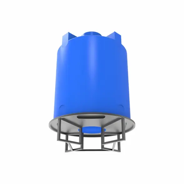 Емкость T 5000 л синяя на основании для полного слива F