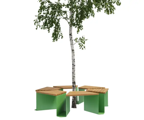 Скамейка вокруг дерева «Эраунд 6» «Эраунд 4» - 9 секций