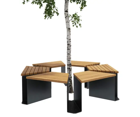 Скамейка вокруг дерева «Эраунд 6» «Эраунд 4» - 9 секций