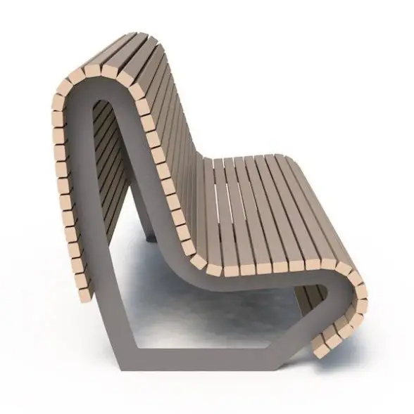 Скамейка стальная «Парабола» 1,5 м