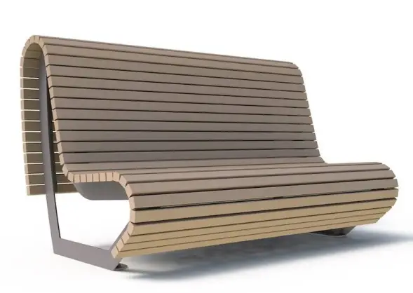 Скамейка стальная «Парабола» 1,5 м