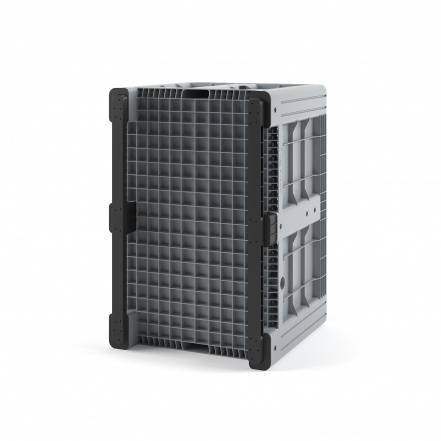 Крупногабаритный сплошной пластиковый контейнер на полозьях iBox, 1200х800x800 мм, серый [11.602F.92.PE.C9]