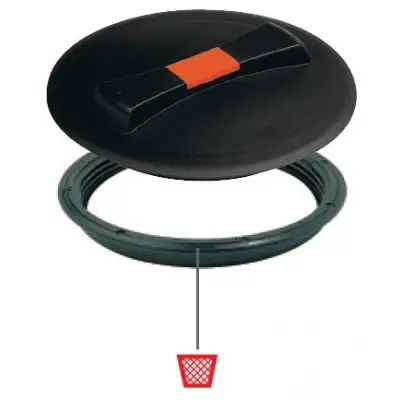 Крышка для емкости D450мм резьбовая c дыхательным клапаном пластик