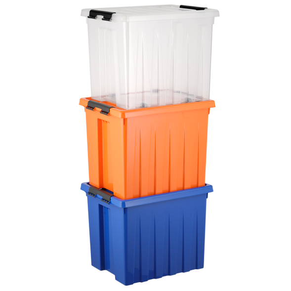 Контейнер с крышкой и клипсами Rox Box Original, 50 л, 500x390x400 мм, синий [050-00.06]