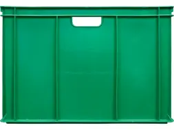 Ящик пластиковый сплошной, 600x400x410 мм, 84 л, зеленый [203-2]