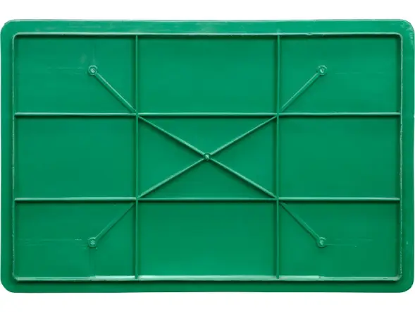 Ящик пластиковый сплошной, 600x400x410 мм, 84 л, зеленый [203-2]