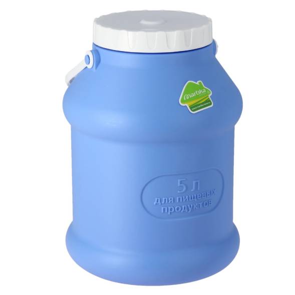 Бидон (фляга) пластиковый для пищевых продуктов с крышкой Martika Просперо, 5 л, фиолетовый [С926ФИЛ]