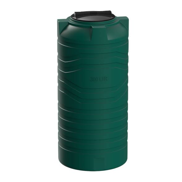 Емкость пластиковая цилиндрическая вертикальная, 300 л, зеленый [TN300S2]