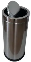 Урна Ву-Тенг, 310х700 мм, шлифованная, кольцо под пакет, 50 л