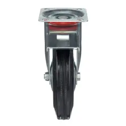 Колесо поворотное с тормозом Стелла-техник 4003-200 диаметр 200мм, грузоподъемность 185кг, резина, металл