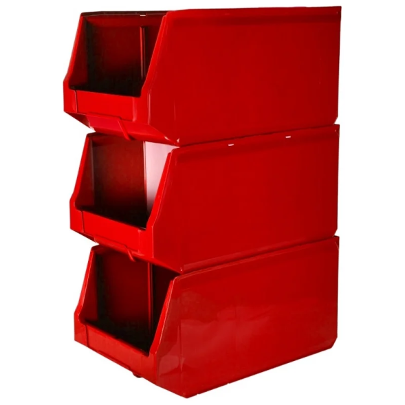 Складской лоток для метизов, мелочей и деталей Logic Store®, 500х300х250 мм, красный [12.407]