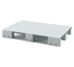 Усиленный сплошной поддон на трёх полозьях усиленный двумя трубами 1200x800x150 без бортика