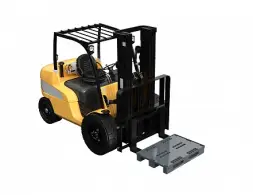 Лёгкий перфорированный пластиковый поддон 1210х810 на трех полозьях