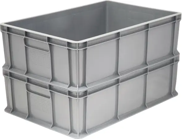 Ящик пластиковый сплошной, 600×400×180 мм, 35 л, синий [706.03.02]