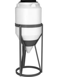 Ёмкость в обешётке с конусным дном 120 литров, арт.: ФМ 120 обр. , цвет: белый, код: 13686