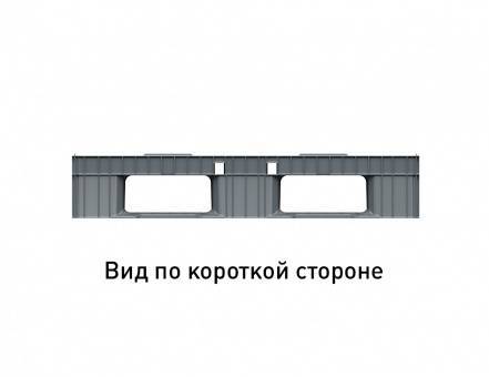 Паллет (поддон) пластиковый усиленный перфорированный на 3-х полозьях, 1210х810х151 мм, черный [02.120.91.T204]