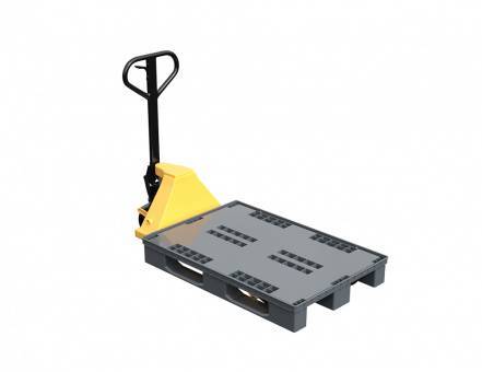 Паллет (поддон) пластиковый перфорированный на 3-х полозьях, 1210х810х160 мм, серый [02.106.91]