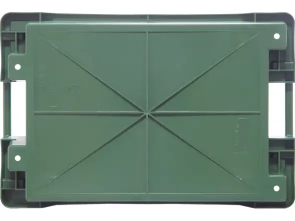 Ящик пластиковый перфорированный, 600х400х150 мм, 27 л, синий [217]