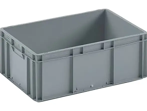 Ящик сплошной 600x400x220 мм, 44 л, серый, sku: ЕС 6422.2