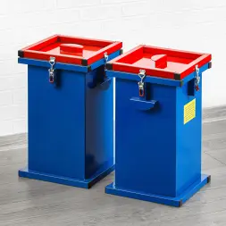 Контейнер герметичный специализированный вертикальный для битых ламп и термометров ГСК 400, 400х210х210 мм