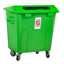 Контейнер мобильный для сбора макулатуры, стекла КМ-1,1 сплошной