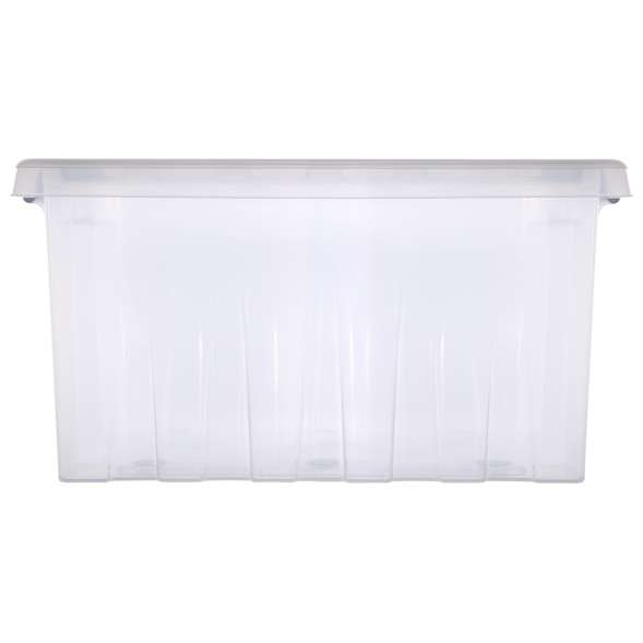 Контейнер с крышкой и клипсами Rox Box Original, 36 л, 500×390×250 мм, прозрачный