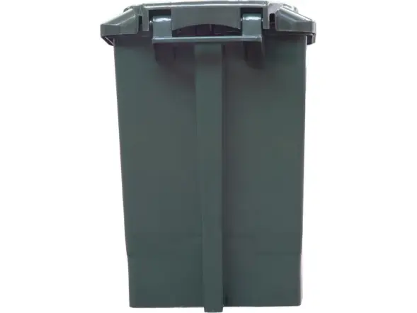 Контейнер для мусора пластиковый с педалью, крышкой и пакетодержателем, 30 л, зеленый [МКТ 30]