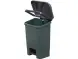 Контейнер для мусора пластиковый с педалью, крышкой и пакетодержателем, 30 л, зеленый [МКТ 30]