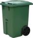 Мусорный контейнер на колёсах, 370 л, желтый