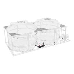 Комплект слива боковой для мотопомпы G2 на две емкости TR