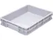 Ящик пластиковый сплошной, 400×300×75 мм, 6.4 л, серый [700.03.02 М ГД]