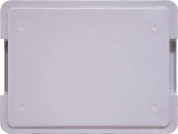 Ящик пластиковый сплошной, 400×300×75 мм, 6.4 л, серый [700.03.02 М ГД]