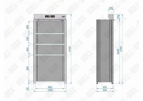 Шкаф роллетный ROLL-BOX SIMPLE 10.05.5.V2