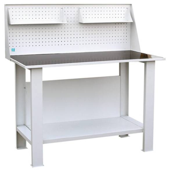 Верстак-стол сварной с экраном и 2 полками [17376]