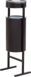 Урна уличная с пепельницей, 36 литров, черный
