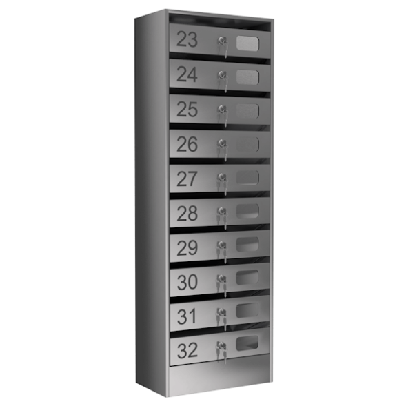 Почтовый ящик на 10 ячеек серия Эталон Премиум с окошком [11976]