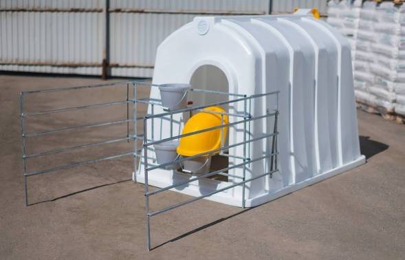 Вольер домика для телят оцинкованный