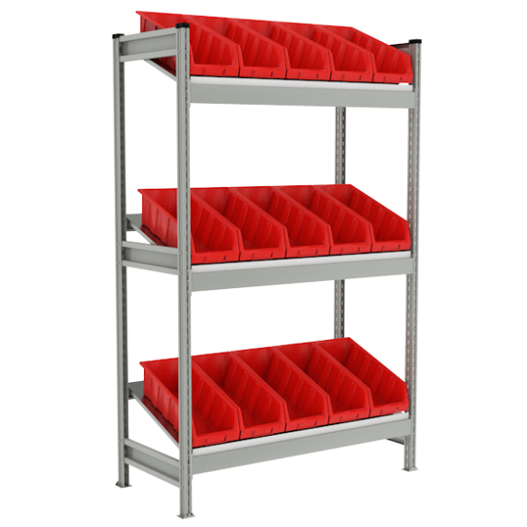 Стеллаж СТ-023 металлический наклонный 2000x1200x585 [13676]