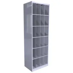 Шкаф для противогазов 24-600 без двери 1800x600x400 мм Светло-серый