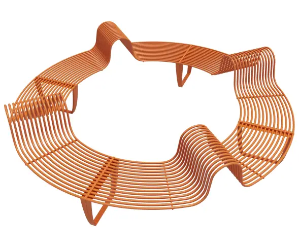 Скамейка стальная вокруг дерева «Раструм Цикл»