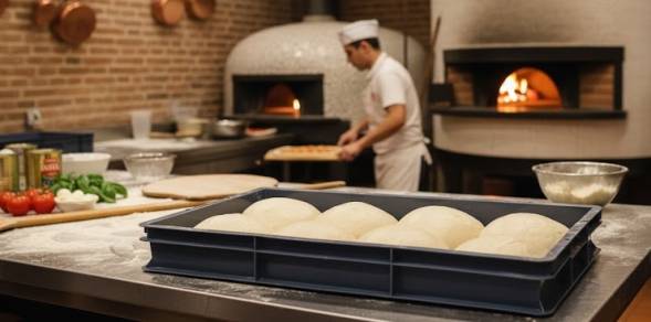 Ящик пластиковый сплошной, 600x400x75 мм, 15 л, синий [424]