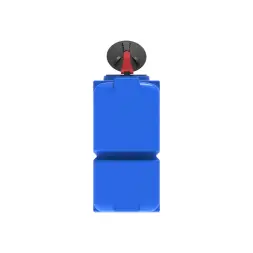 Емкость ST 2000л с патрубками 100мм под плотность до 1.2 г/см3 с откидной крышкой синяя