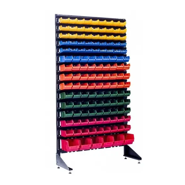 Стеллаж с пластиковыми ящиками 1801-5/9/1