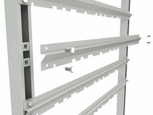 Стеллаж для пластиковых лотков ДВК SORTEX односторонний 1500x1000x450.01