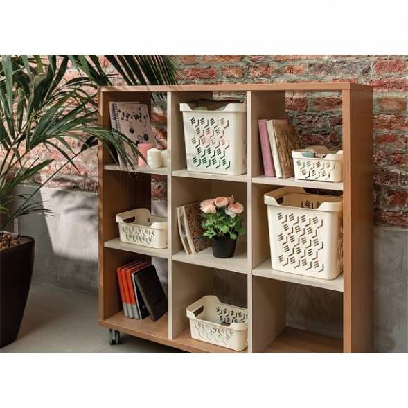 Корзинка универсальная Deluxe, 189x132x110 мм, 1,9 л, светло-бежевый