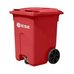 Евроконтейнер Ese 370 л. на трех колесах красный
