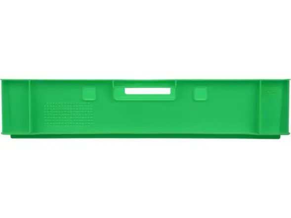 Ящик пластиковый сплошной Е1 (евроформат), 600x400x120 мм, 25 л, зеленый [205]