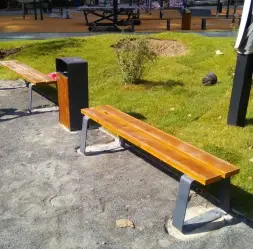 Скамейка стальная «Колледж» без спинки